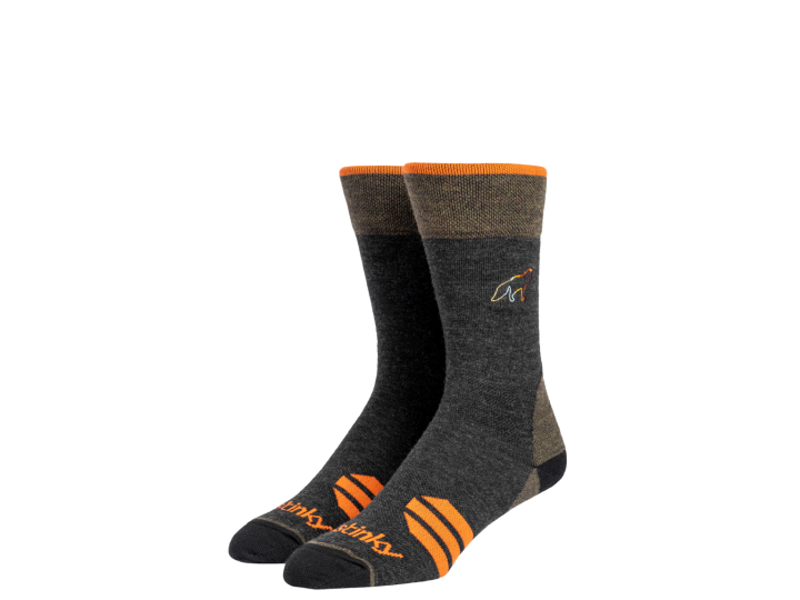 Чорапи-STINKY-MERINO WOOL-FOX CREW-GRAY